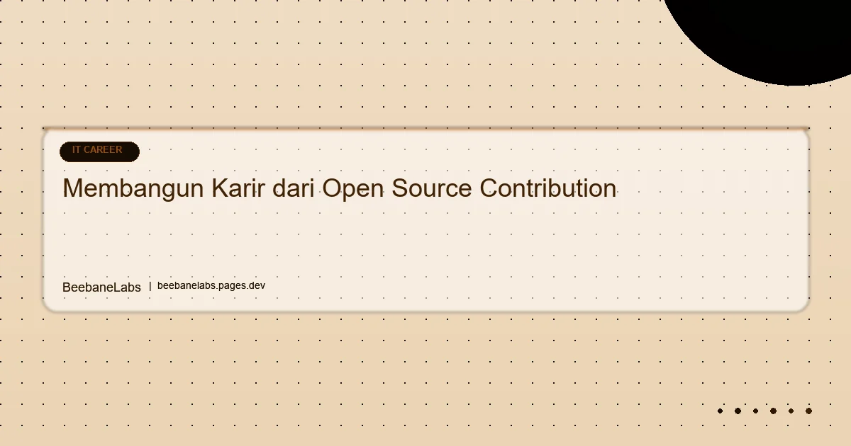 Artikel: Open Source Career