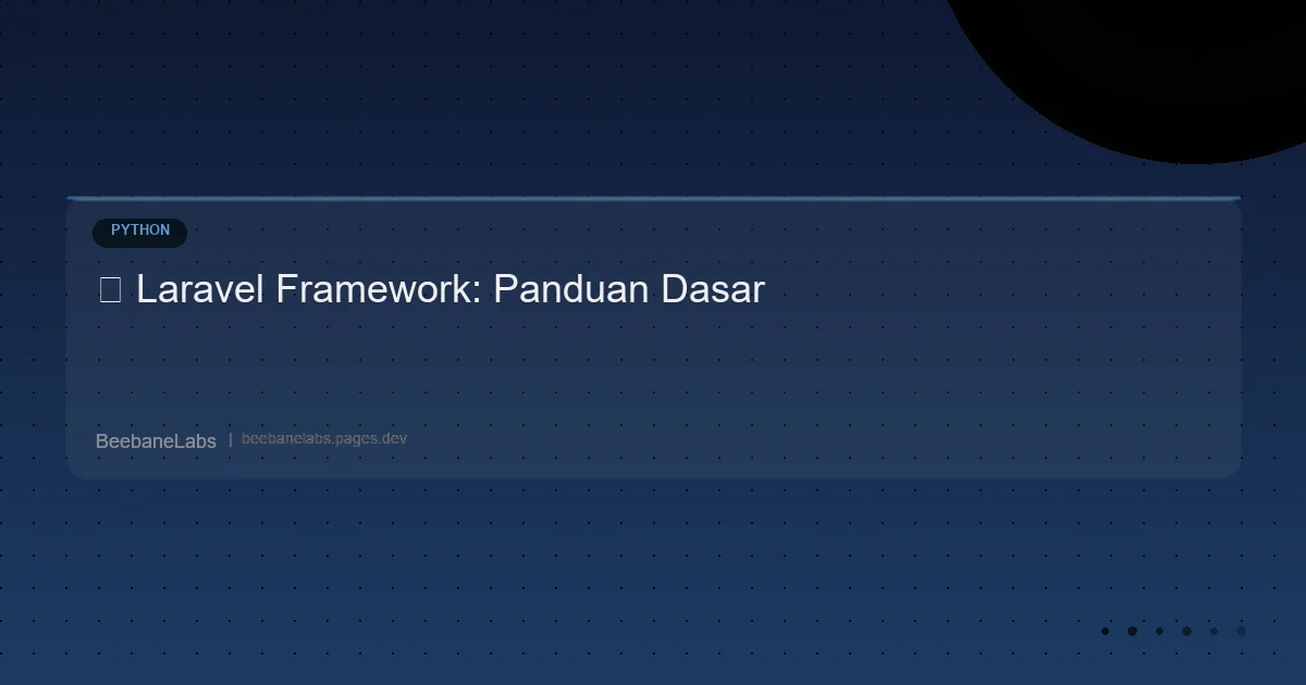 Artikel: Php Laravel