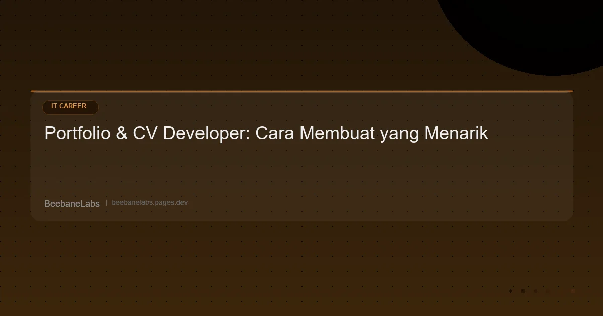 Artikel: Portfolio Developer