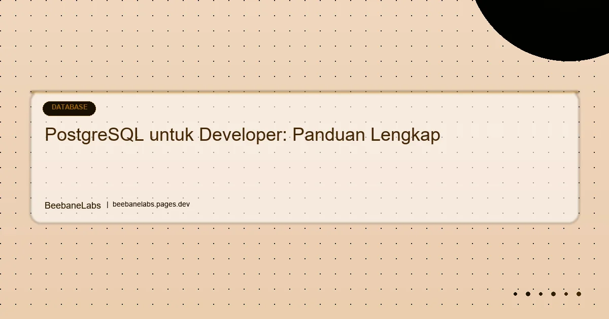 Artikel: Postgresql Dasar