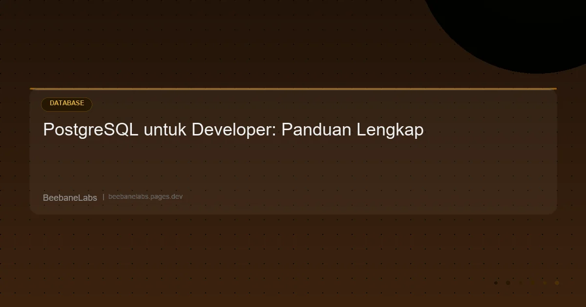 Artikel: Postgresql Dasar