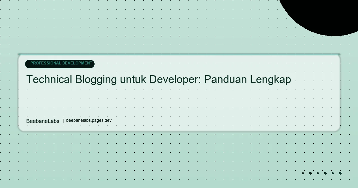 Artikel: Prodev Blogging