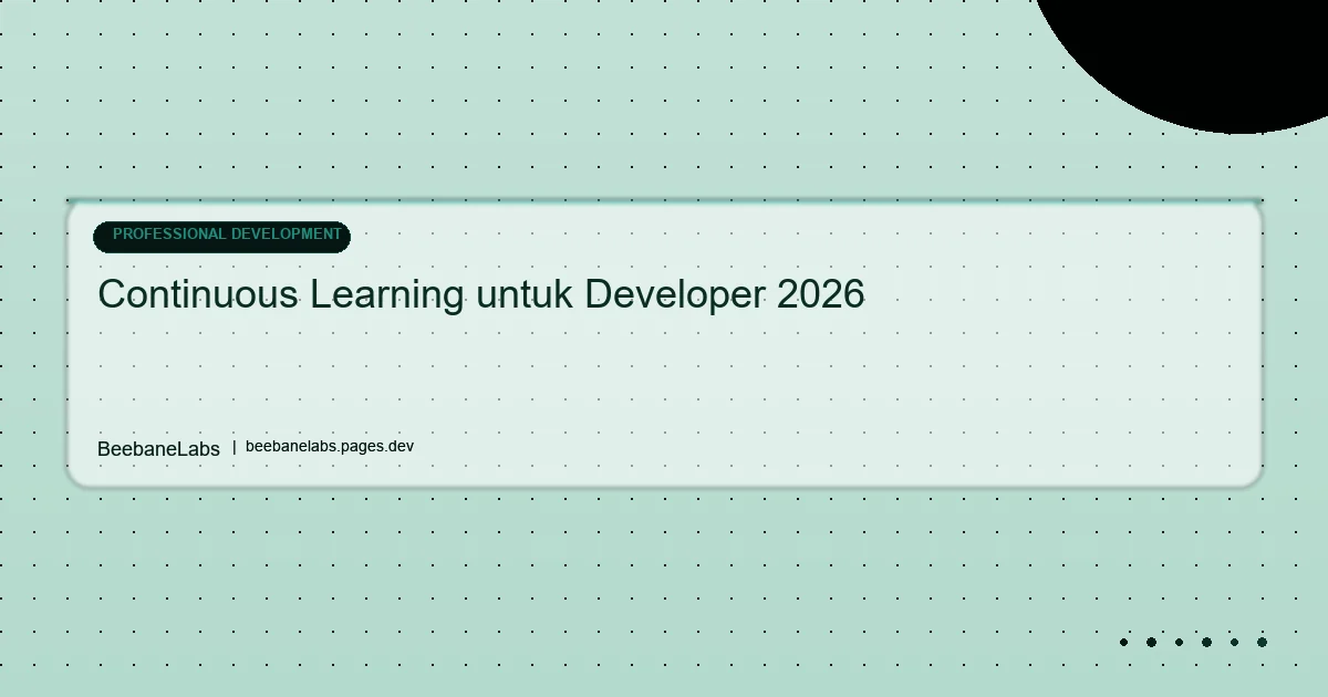 Artikel: Prodev Continuous Learning