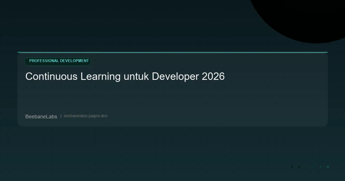 Artikel: Prodev Continuous Learning