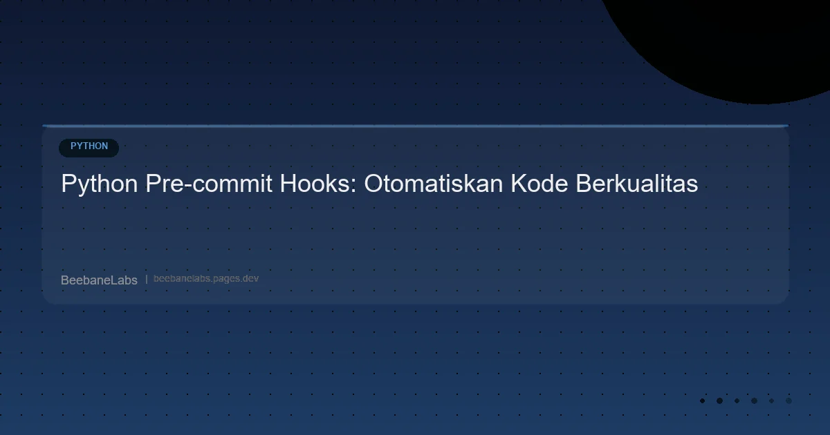 Artikel: Python Pre Commit Hooks