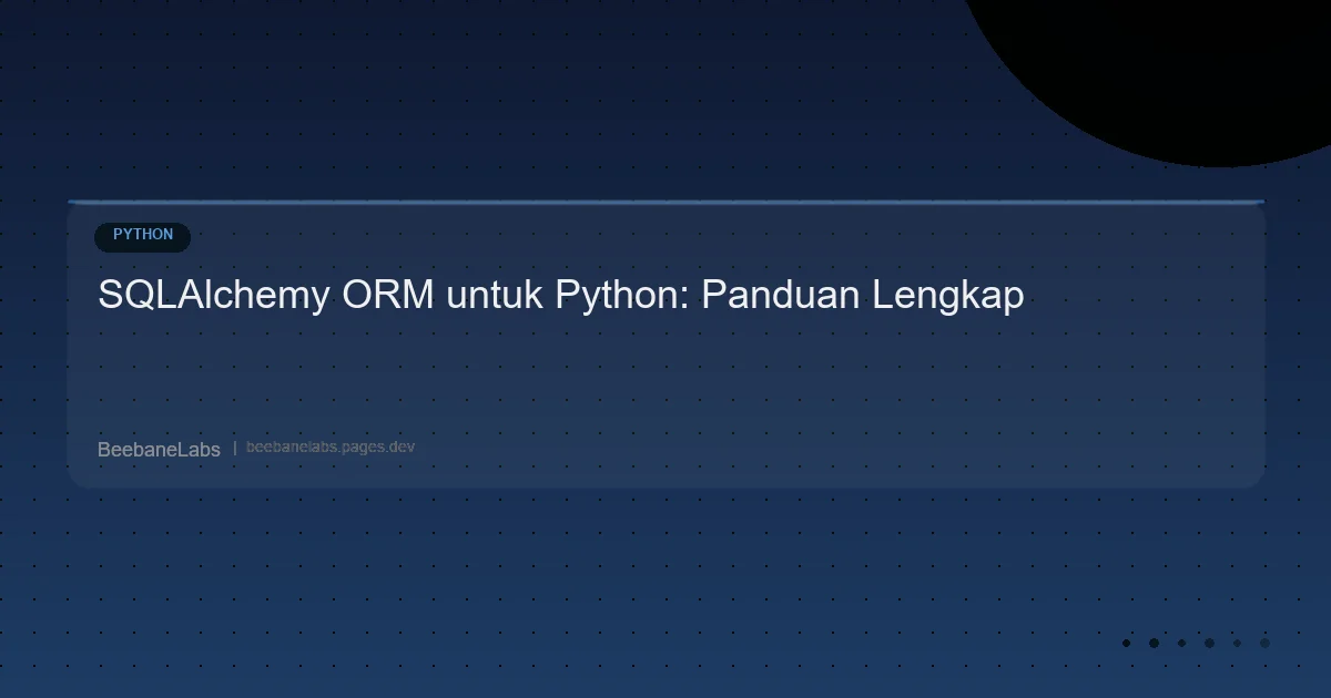 Artikel: Python Sqlalchemy Orm