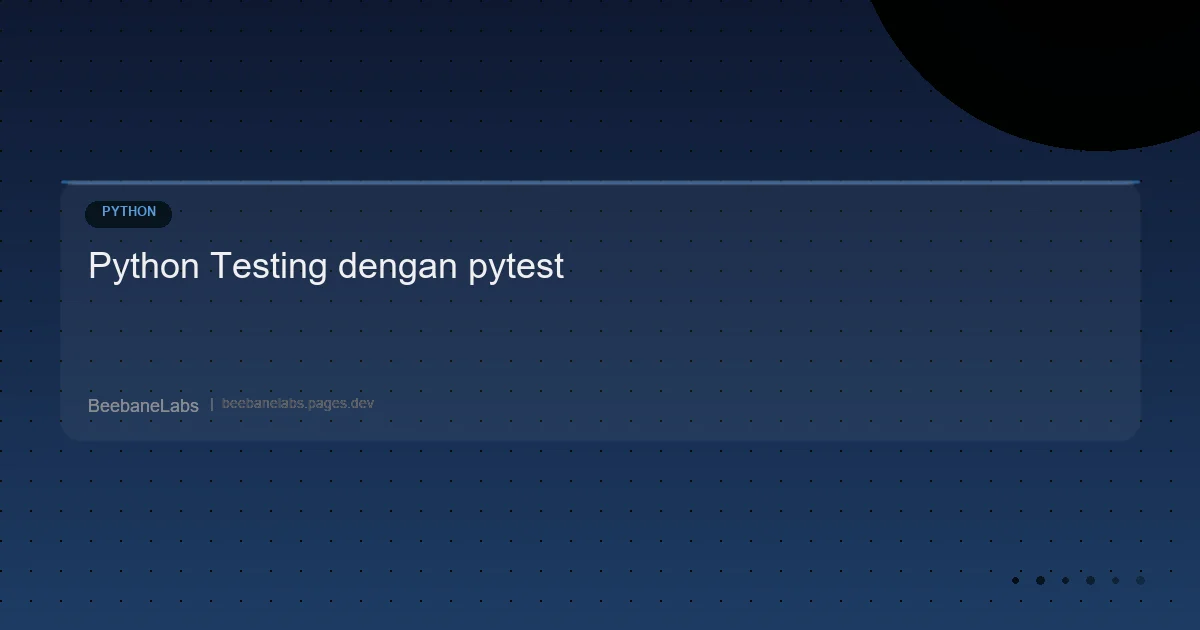 Artikel: Python Testing Pytest