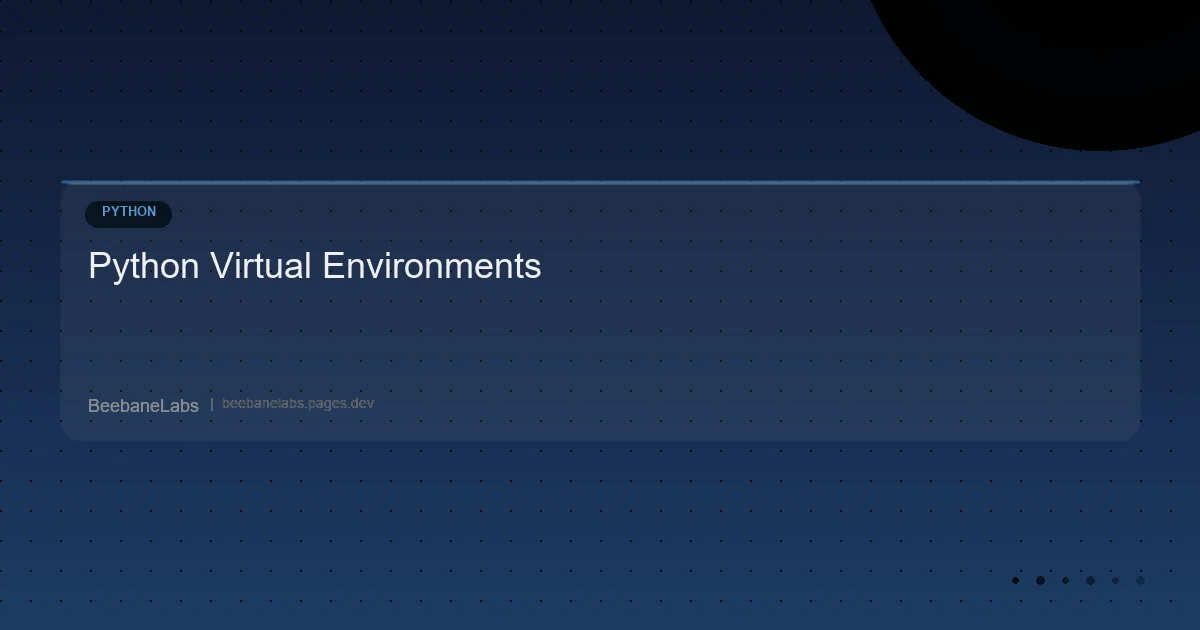 Artikel: Python Virtual Environments