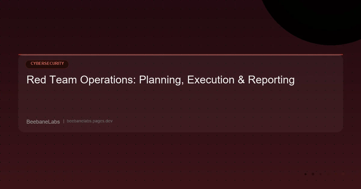 Artikel: Red Team Operations