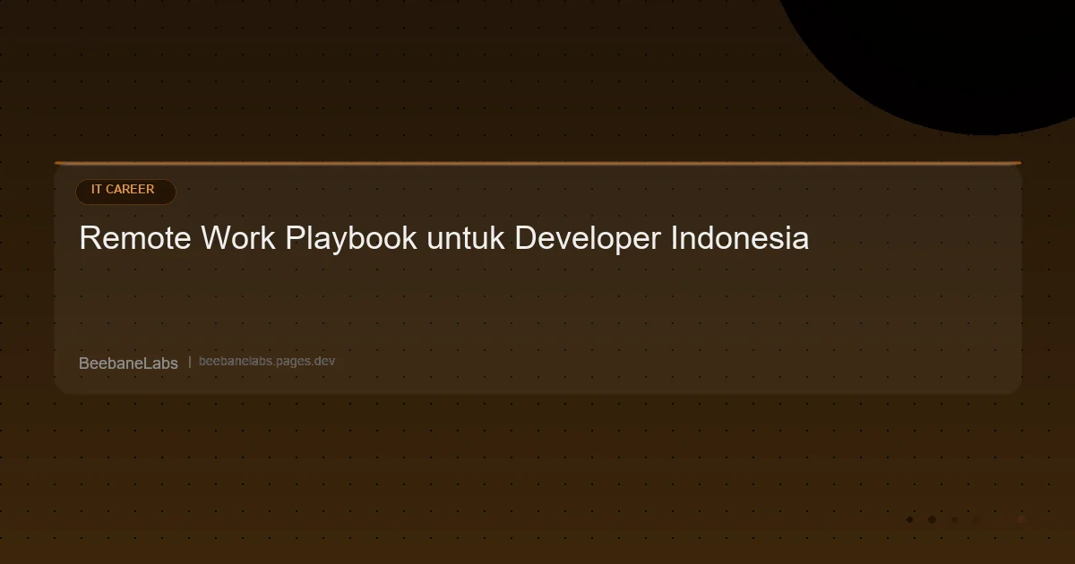 Artikel: Remote Work Playbook