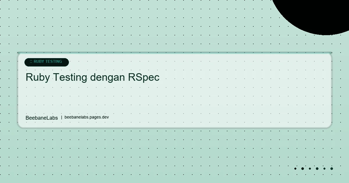 Artikel: Ruby Testing Rspec