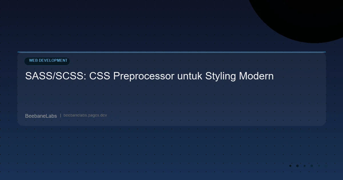 Artikel: Sass Scss Basics