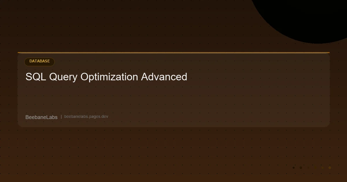 Artikel: Sql Query Optimization 2