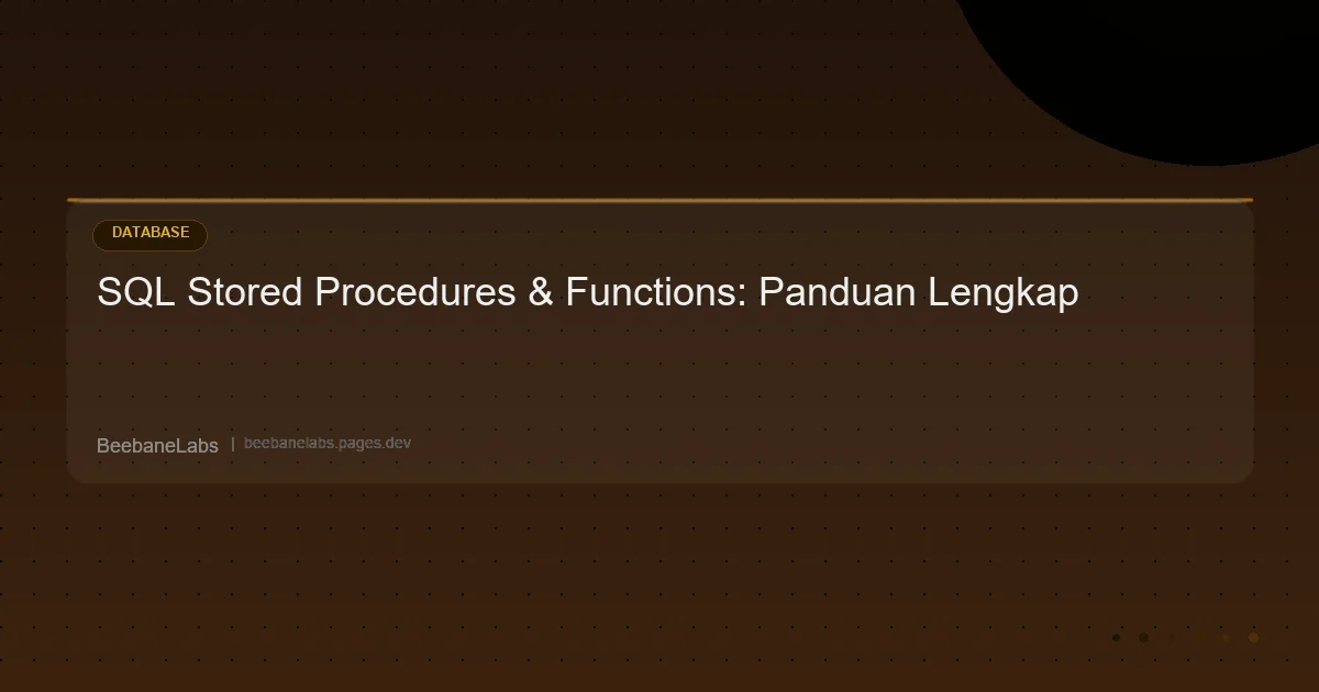 Artikel: Sql Stored Procedures