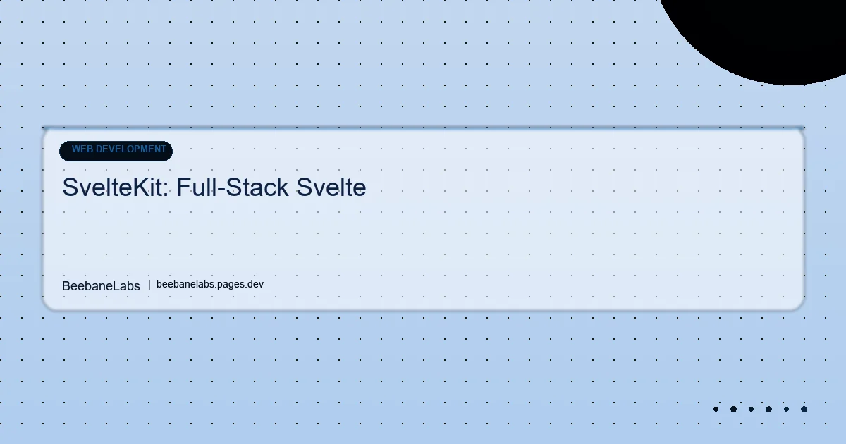 Artikel: Sveltekit