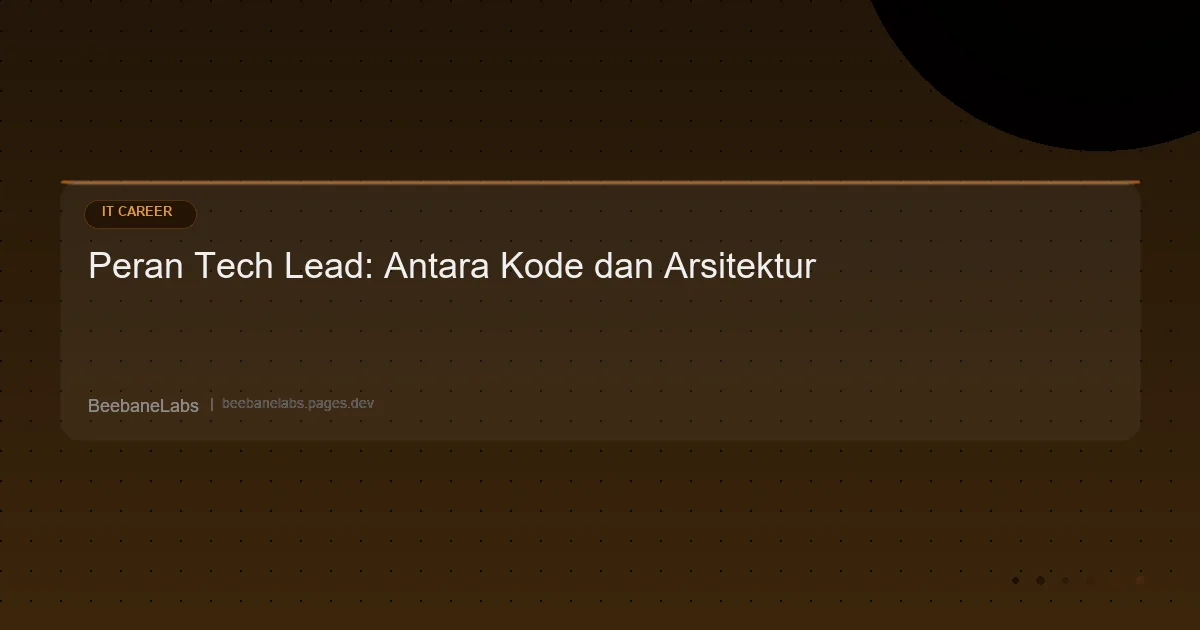 Artikel: Tech Lead Role
