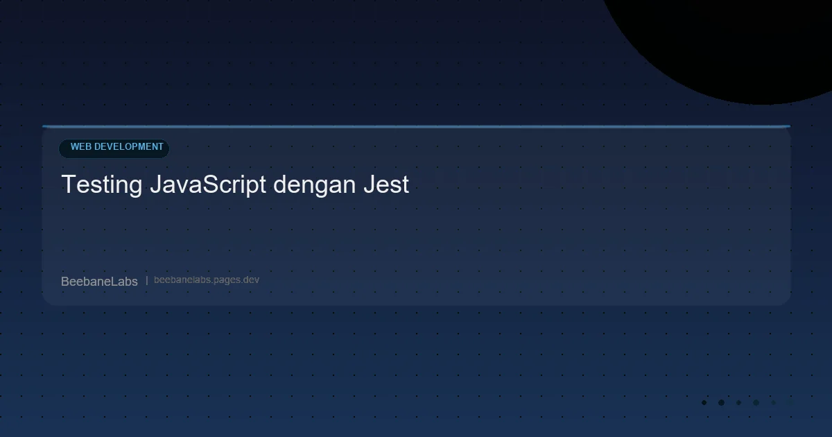 Artikel: Testing Jest