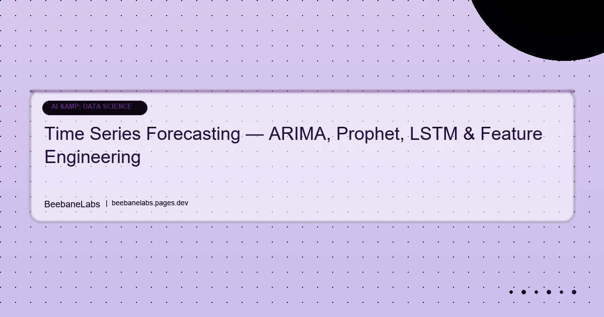 Artikel: Time Series Forecasting