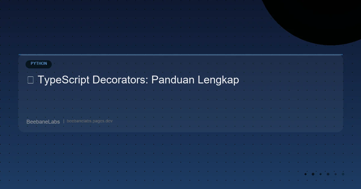 Artikel: Typescript Decorators