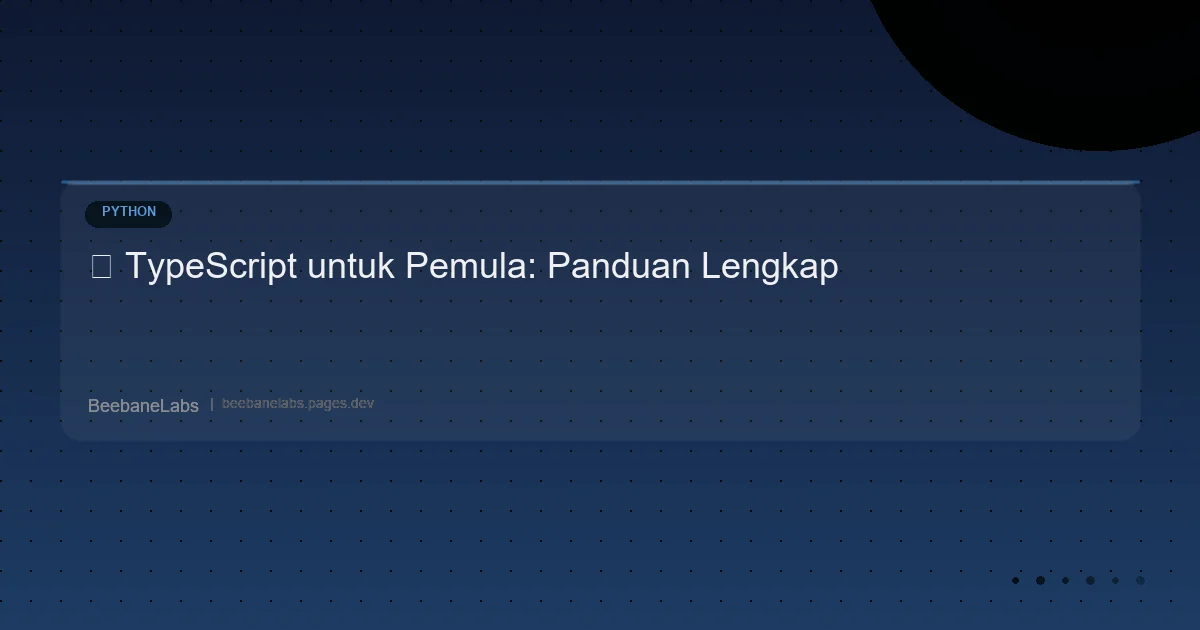 Artikel: Typescript Pemula