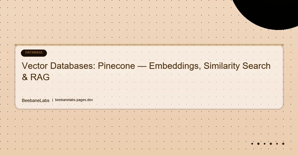 Artikel: Vector Database Pinecone