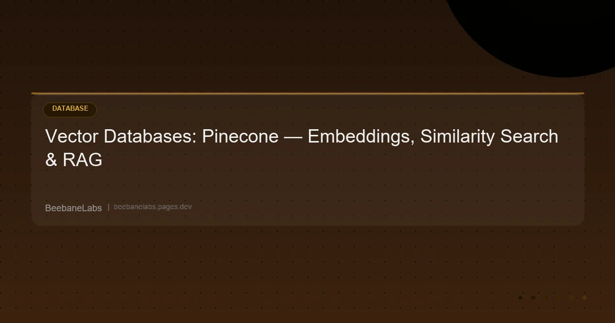 Artikel: Vector Database Pinecone