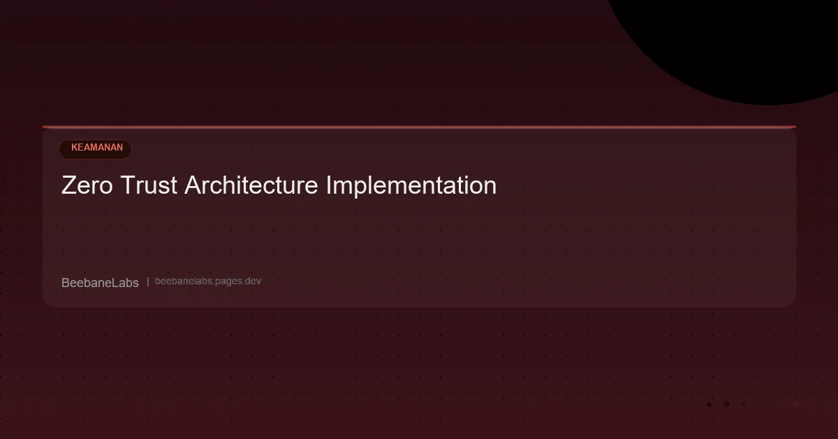 Artikel: Zero Trust Implementation